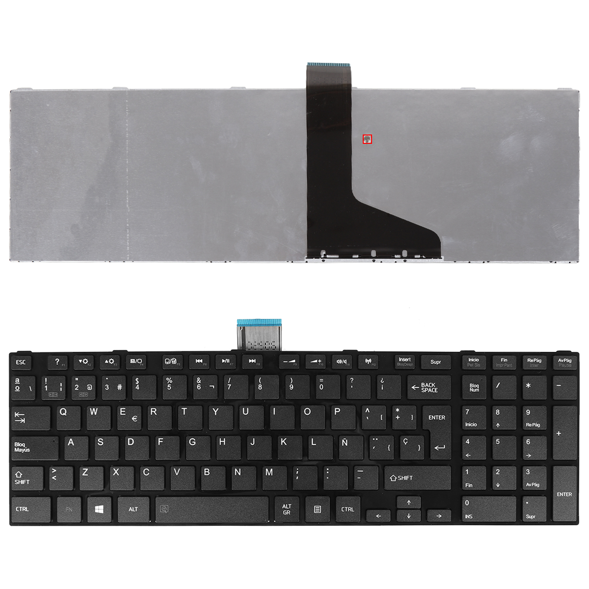 Picture of New Replacement Laptop Keyboard For TOSHIBA L850 BLACK FRAME BLACK(For Win8) SP Layout